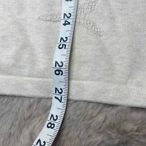 Talbots | Cream Seashell Lightweight Oversized Sweater, with 3/4 Sleeves - Picture 8 of 11